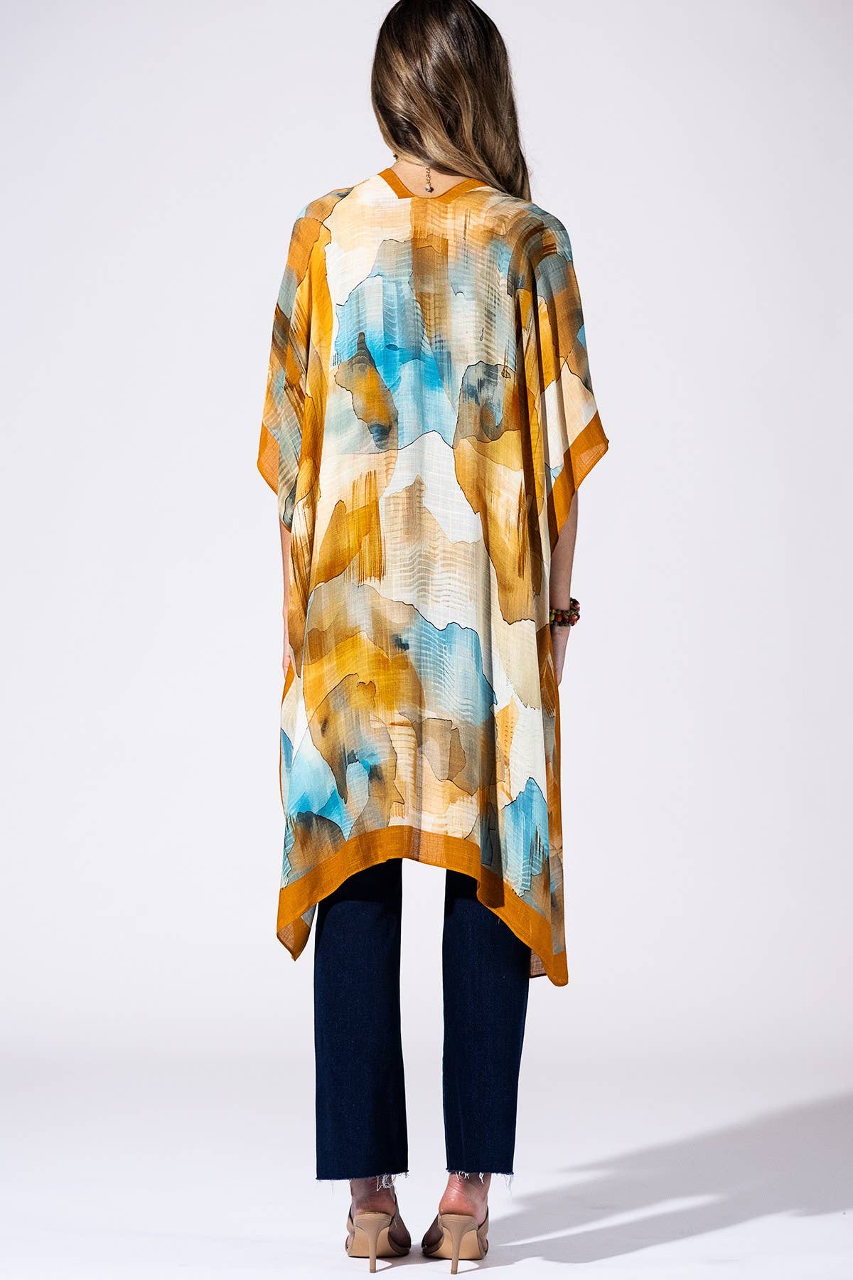 Terracotta Mirage Viscose Kimono