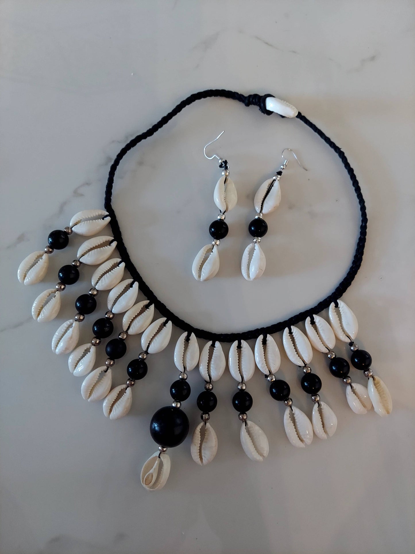 Cowrie Shell Necklace & Earring
