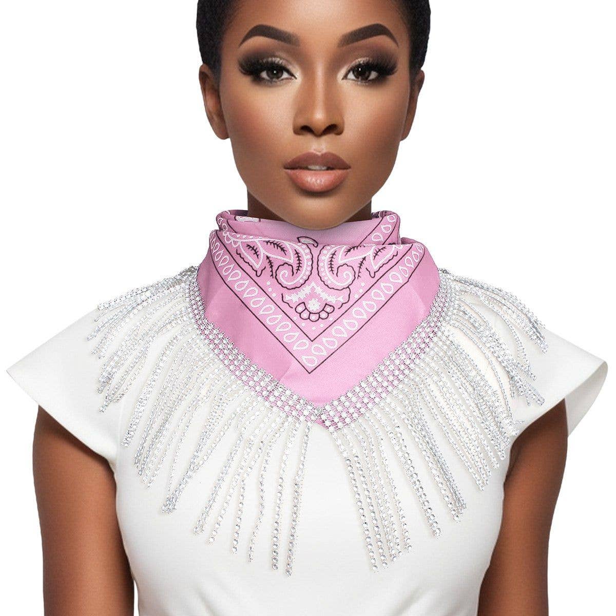Bandana Bling Fringe Necklace