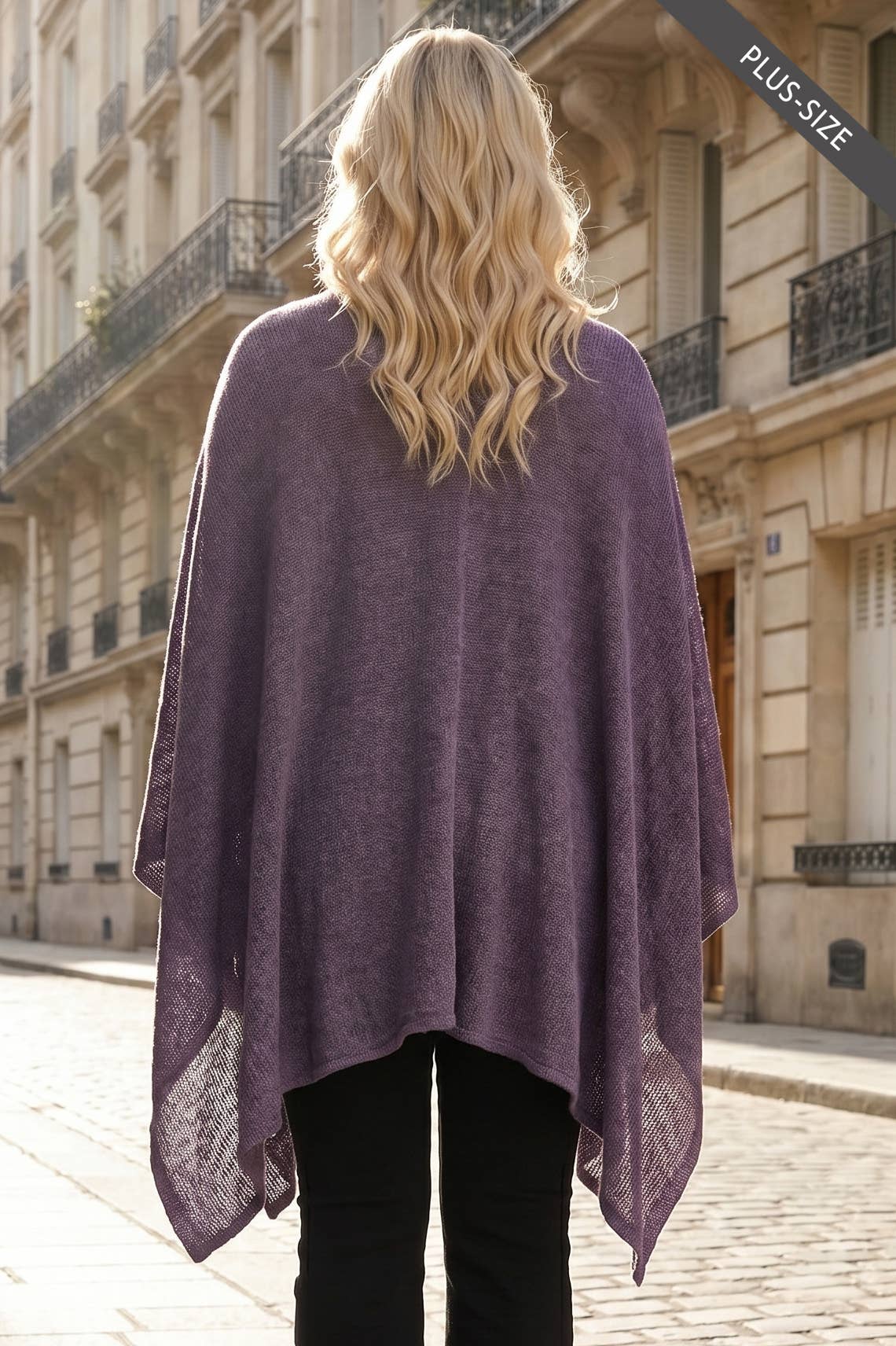 PLUS SIZE Cozy Poncho Sweater Shawl Wrap