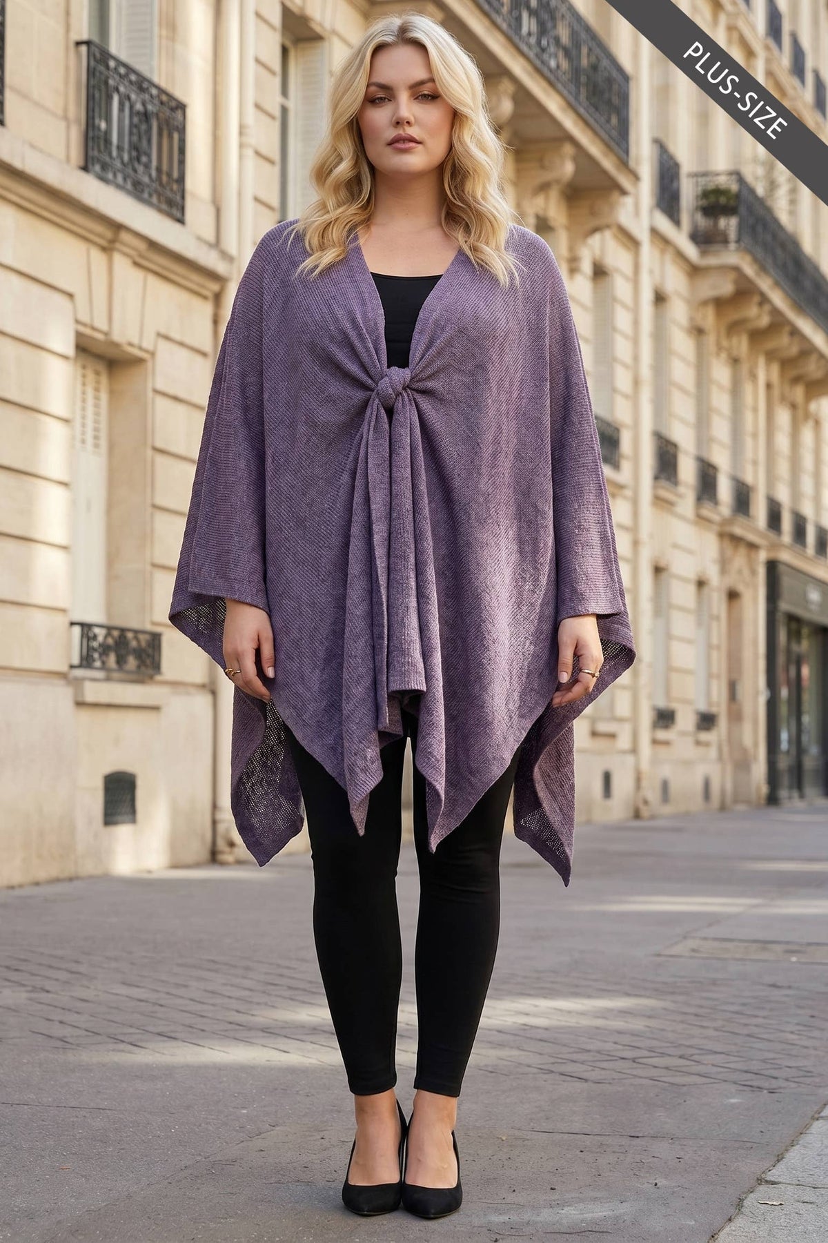 PLUS SIZE Cozy Poncho Sweater Shawl Wrap