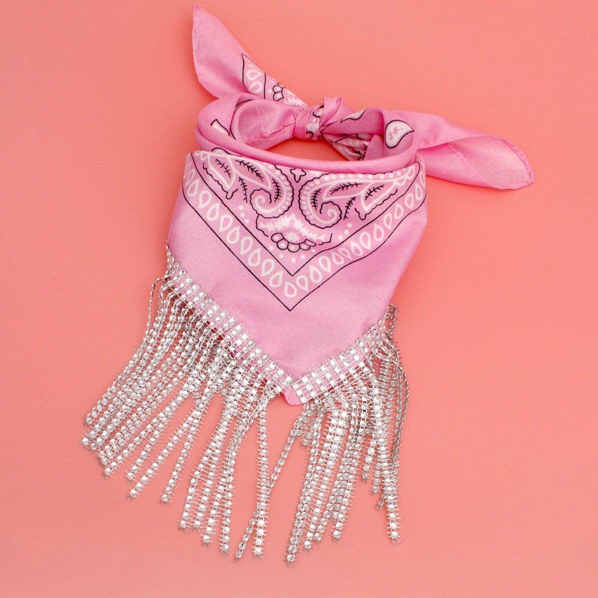 Bandana Bling Fringe Necklace