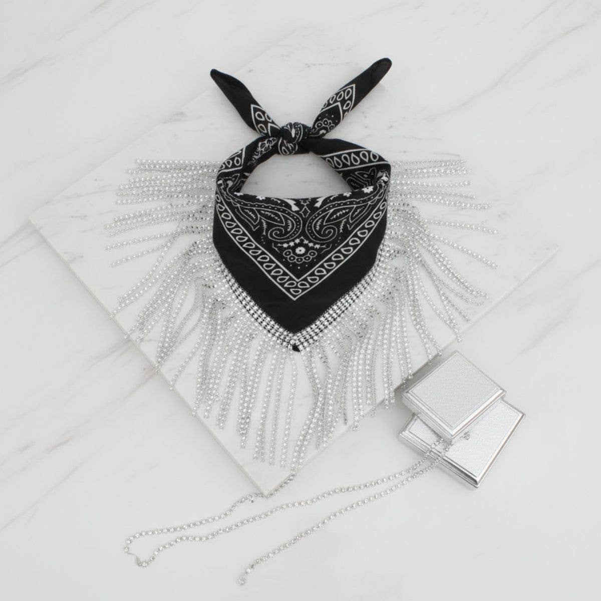 Bandana Bling Fringe Necklace