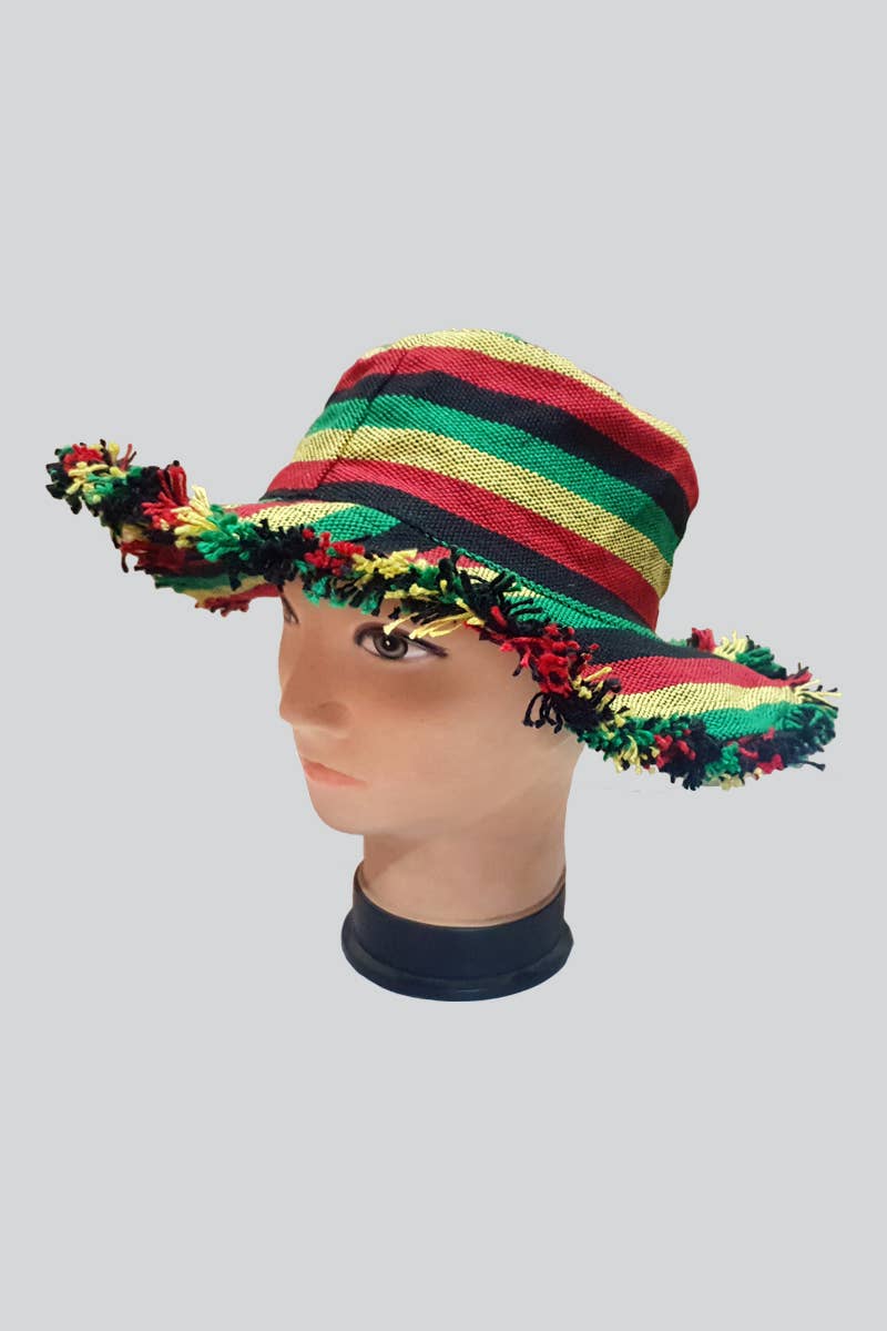 Rasta Wide-Brim Hat (HAT-84)