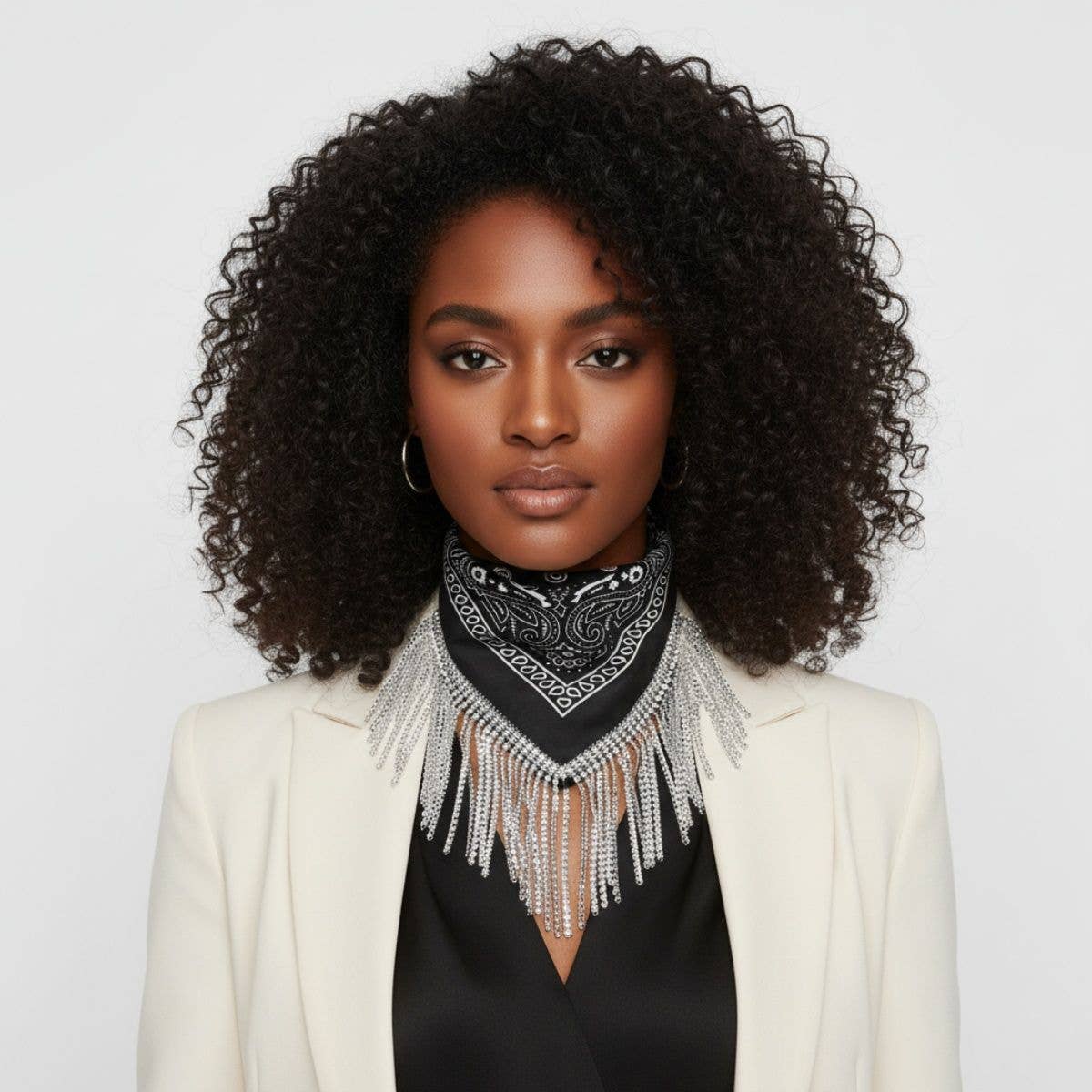 Bandana Bling Fringe Necklace
