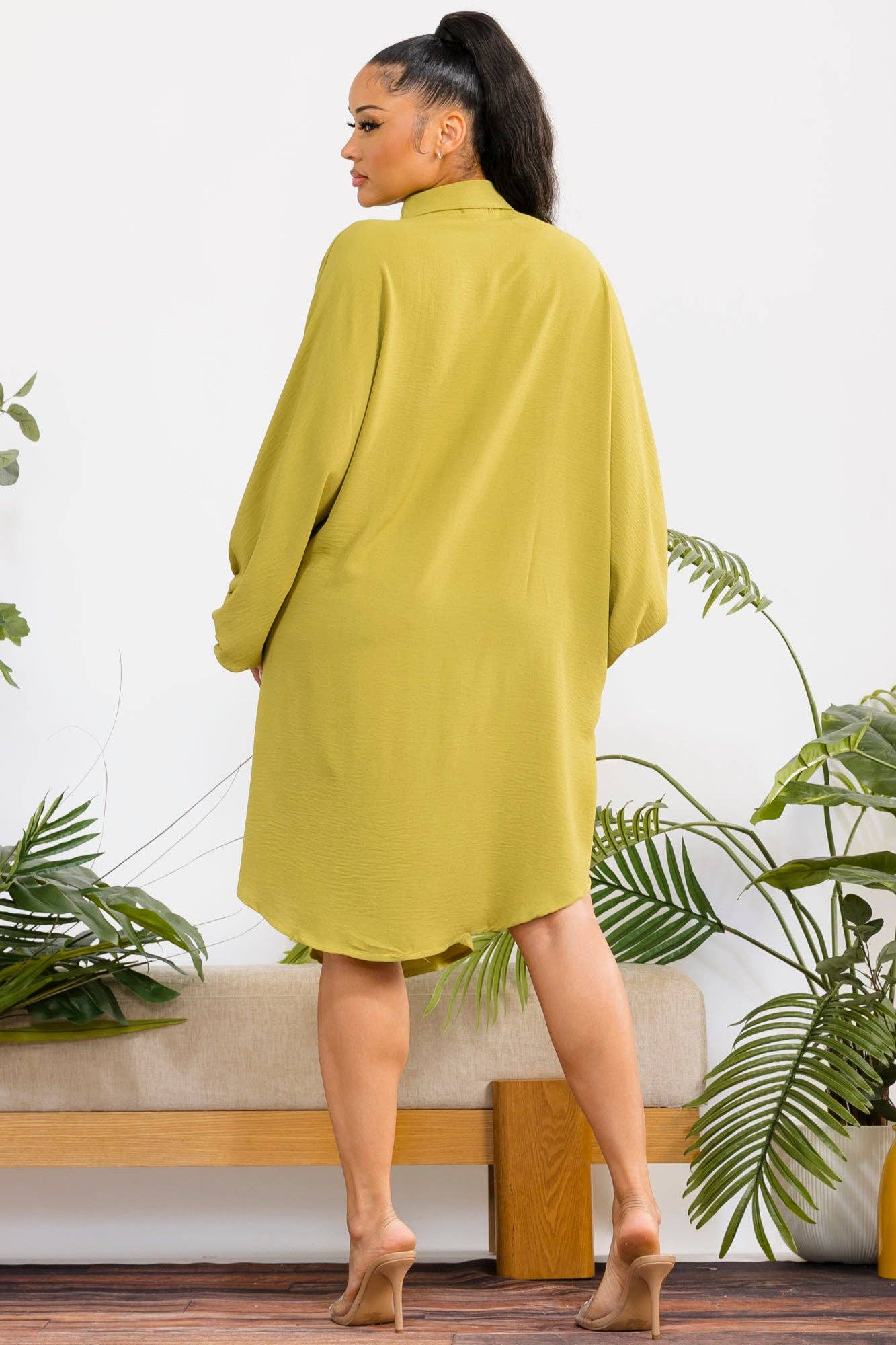 Oversized Shirt Dress Plus