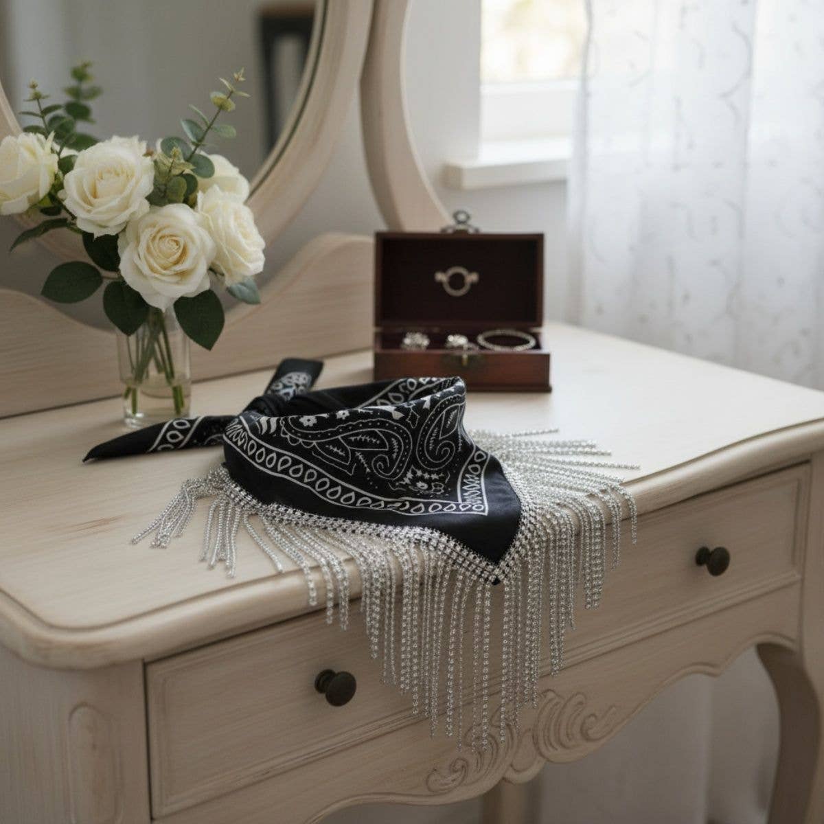 Bandana Bling Fringe Necklace