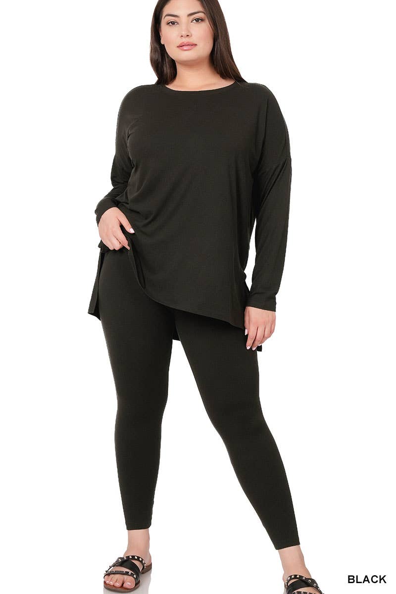 Plus Microfiber Loungewear Set Zenana