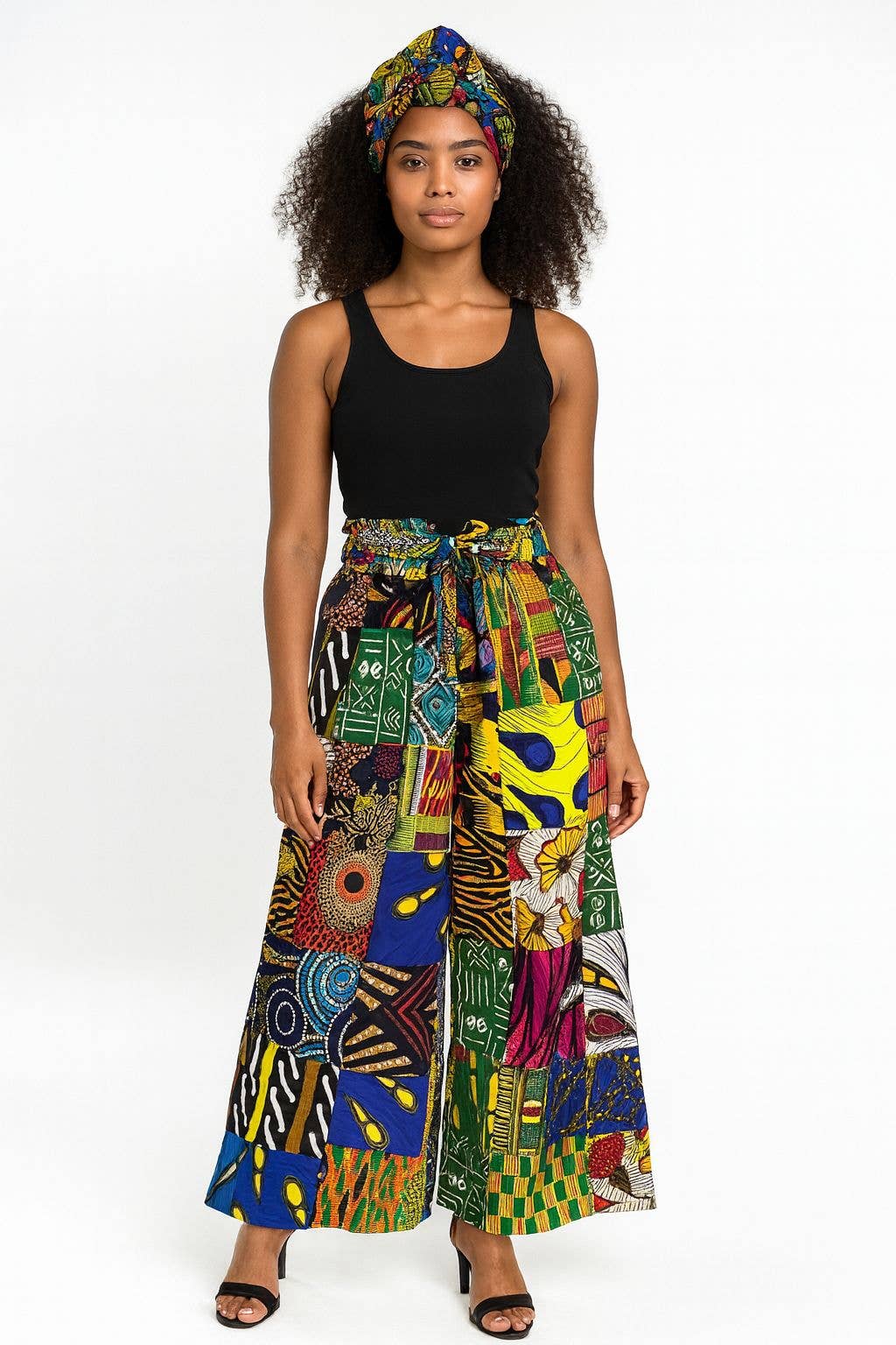 Palazzo Pant Multi Color Patch