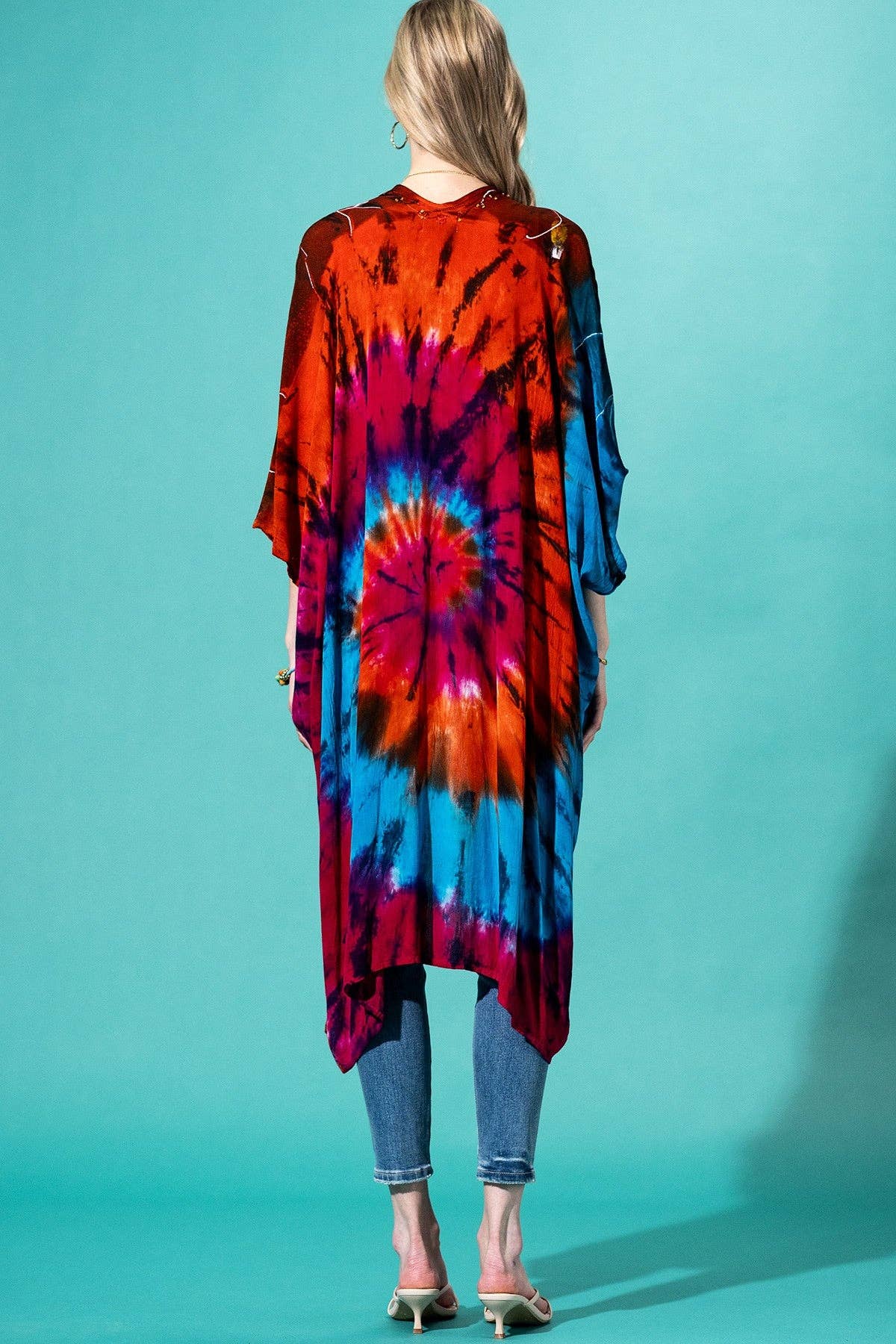 Aura Bloom Tie-Dye Kimono
