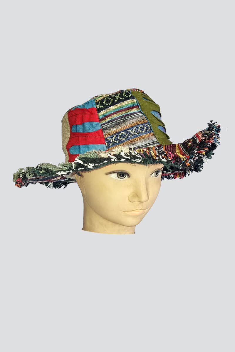 Multi-patch wide-brim hat (HAT-100)