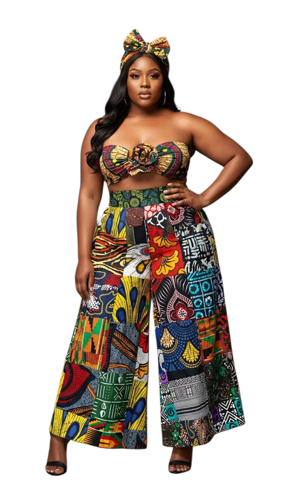 Palazzo Pant Multi Color Patch