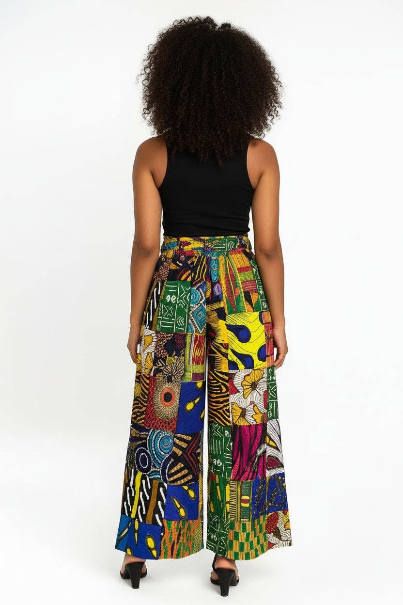 Palazzo Pant Multi Color Patch