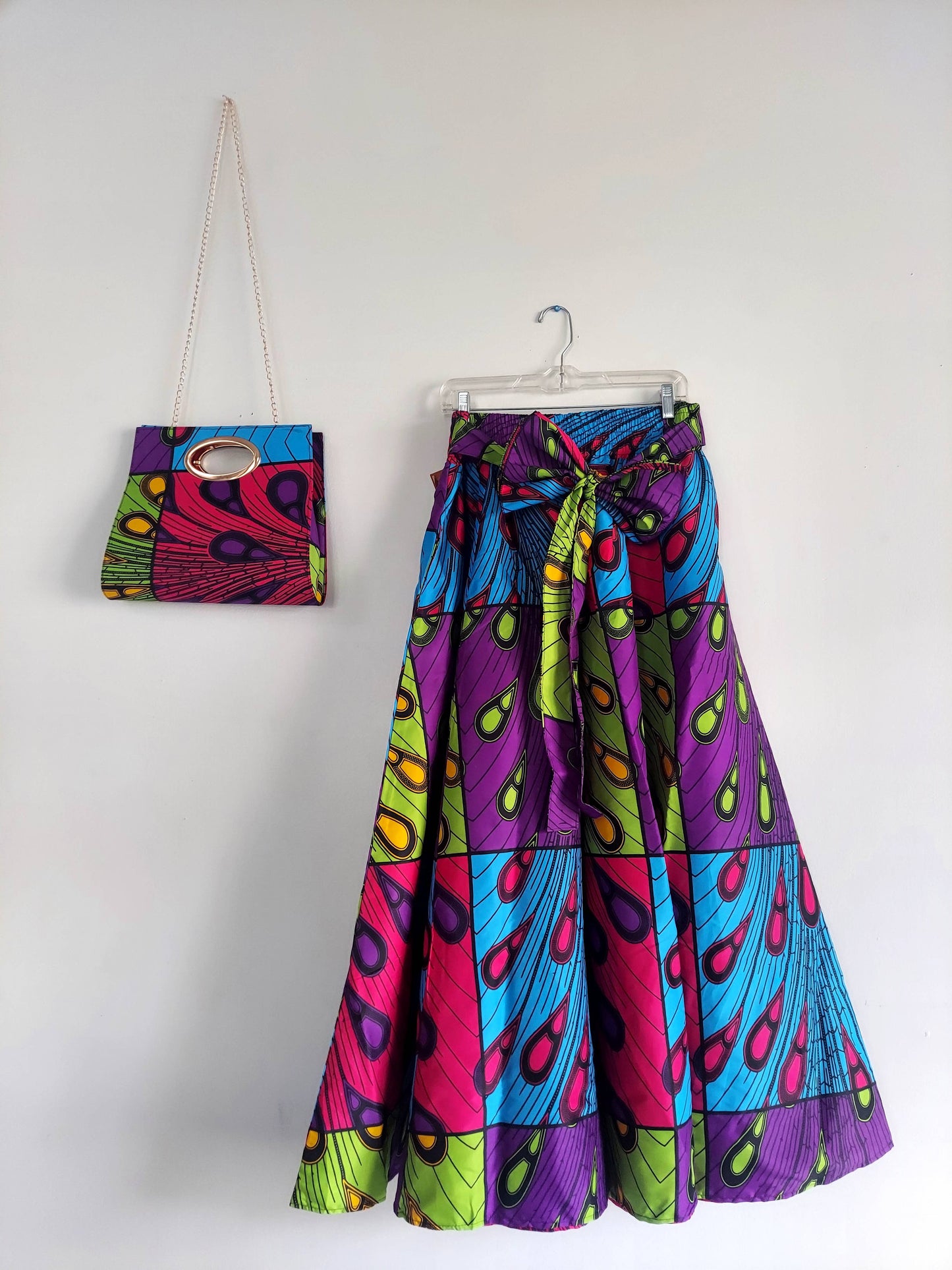 Color Me Matching Set Combo Long Skirt & Pocketbook